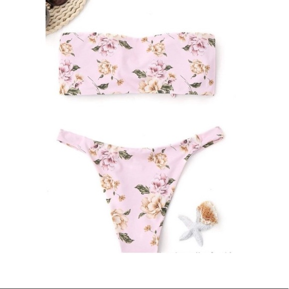 Boho floral bandeau bikini - Picture 2 of 5